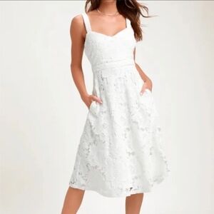 Lulus White Lace Dress